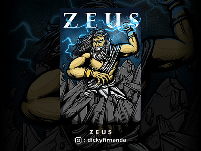 ZEUS apparel design artwork brandidentity branding clothing design digital art graphic design illustration merch merch design overprint overprintdesign tshirt design zeus artwork zeus illustration