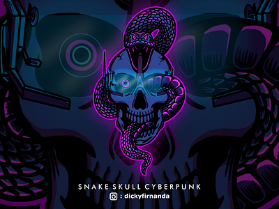 SNAKE SKULL CYBERPUNK