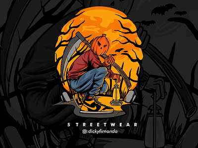 HALLOWEEN ( STREETWEAR ) ILLUSTRATION apparel apparel design artwork clothing clothing design dark art digital art halloween halloween artwork halloween illustration merch design old skull ovp ovp shirt screenprinting sketch streetwear streetwear artwork streetwear illustration tshirt design