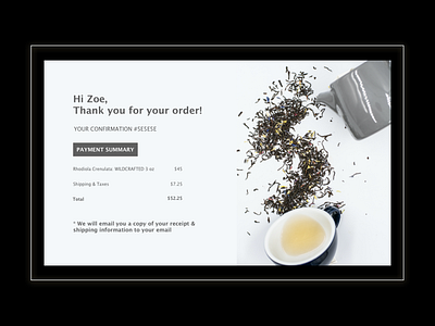 Email Receipt UI