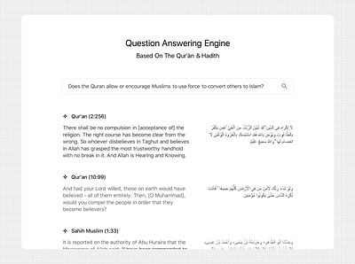 Question Answering Engine design search engine