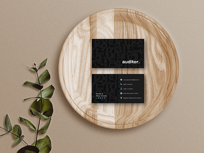 Auditor.. Business card branding business card card clean design freelance graphic design identity logo numbers printed simple typography vector