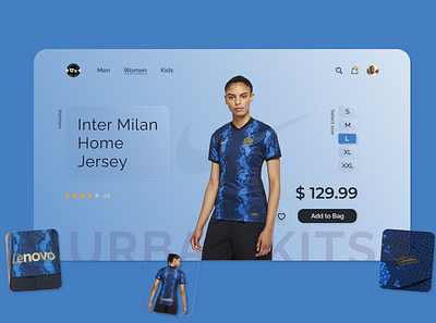 Online Jersey Store Concept branding ecommerce figma glassmorphism jersey kits online store photoshop soccer sport ui ux web women