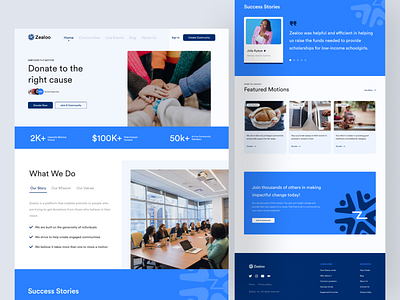 Zealoo Landing page