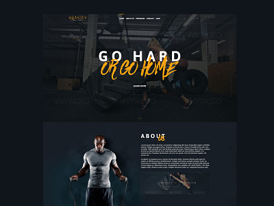 Beastly- Gym & Fitness Wear Web Design dark design responsive ui web web design