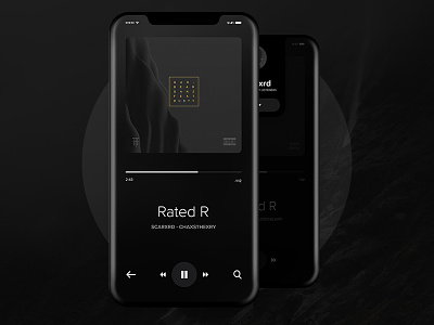iPhone X  - Music Player App UI Concept