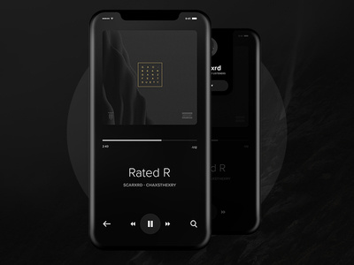 iPhone X - Music Player App UI Concept