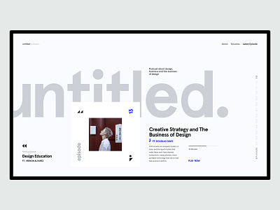 Untitled Podcast - Landing Page UI concept by Nikola Uzunov ☛ on Dribbble