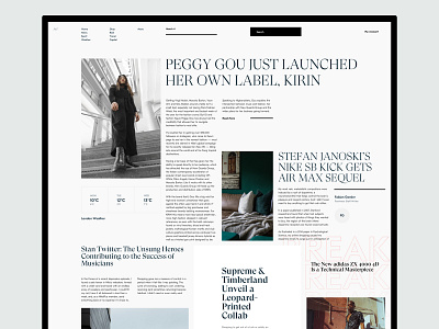 Magazine / Blog / News Site Landing Page Explorations