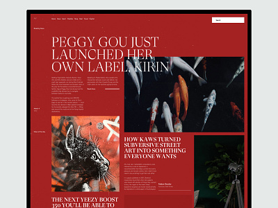 Magazine / Blog / News Site Landing Page Explorations