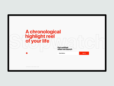 Stopwatch - Coming Soon Page design landing marketing product responsive ui ux web design website