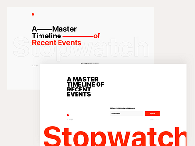 Stopwatch - Unapproved Coming Soon Pages clean design interface landing marketing typography ui ux web design website