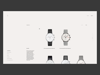 Watch Ecommerce Site - Collections ecommerce ecommerce app ecommerce design landing listing page marketing minimal product listing page shop shopify ui ux watch watch landing page watch ui web
