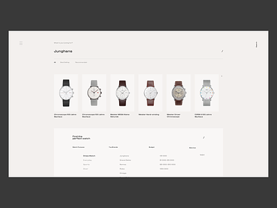 Watch Ecommerce Site - Browse & Search clean ecommerce ecommerce app ecommerce design landing marketing minimal shopify shopify store ui ux watch watchface website