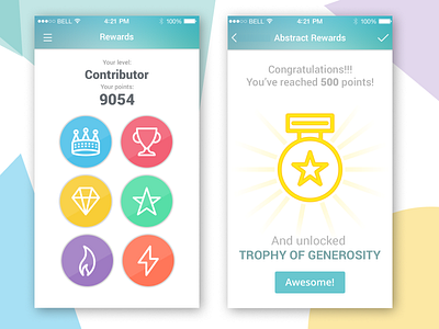 Gamification mechanism - Mobile App Design