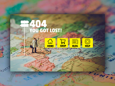 404 - you got lost 404 error page 404 page ecommerce figma icons map menu navigation shop ui ui design website website design
