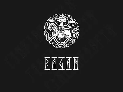 Pagan-odin-vodmark design illustration logo society typography vector