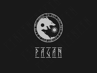 Pagan-wolfs-vodmark branding design illustration logo typography vector