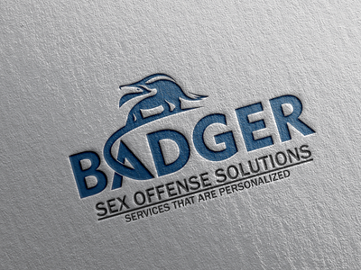 BADGER design illustration logo modern siple