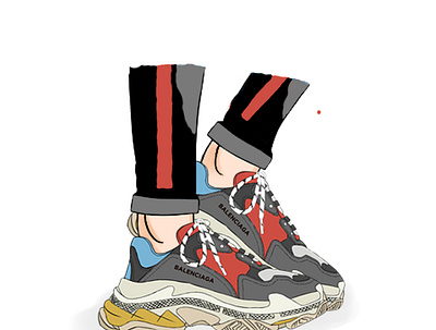 balenciaga sneakers balenciaga branding design illustration illustrator logo pop art shoe sneaker sneakers vector
