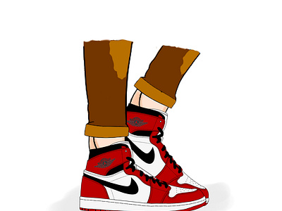 nike air jordan 1 handdraw