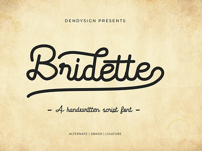 Bridette - Handwritten Script Font