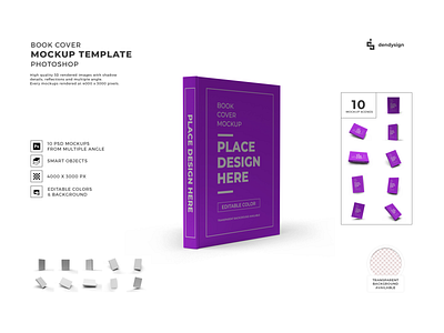 Book Cover 3D Mockup Template Bundle Set 3d blank book booklet cover design document illustration magazine mock mockup notebook object page paper print read realistic template textbook