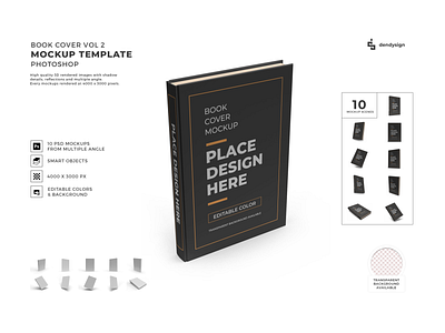 Book Cover 3D Mockup Template Bundle Set 3d blank book booklet cover design document illustration magazine mock mockup notebook object page paper print read realistic template textbook