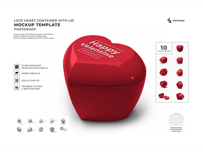 Love Container with Lid Mockup Bundle