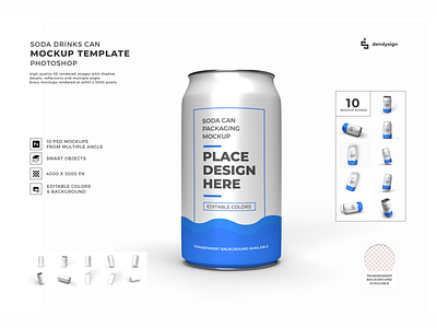 Soda Drinks Can Mockup Template Bundle 3d aluminium aluminum beer beverage can cola container drink isolated liquid metal metallic mockup object packaging soda steel template tin