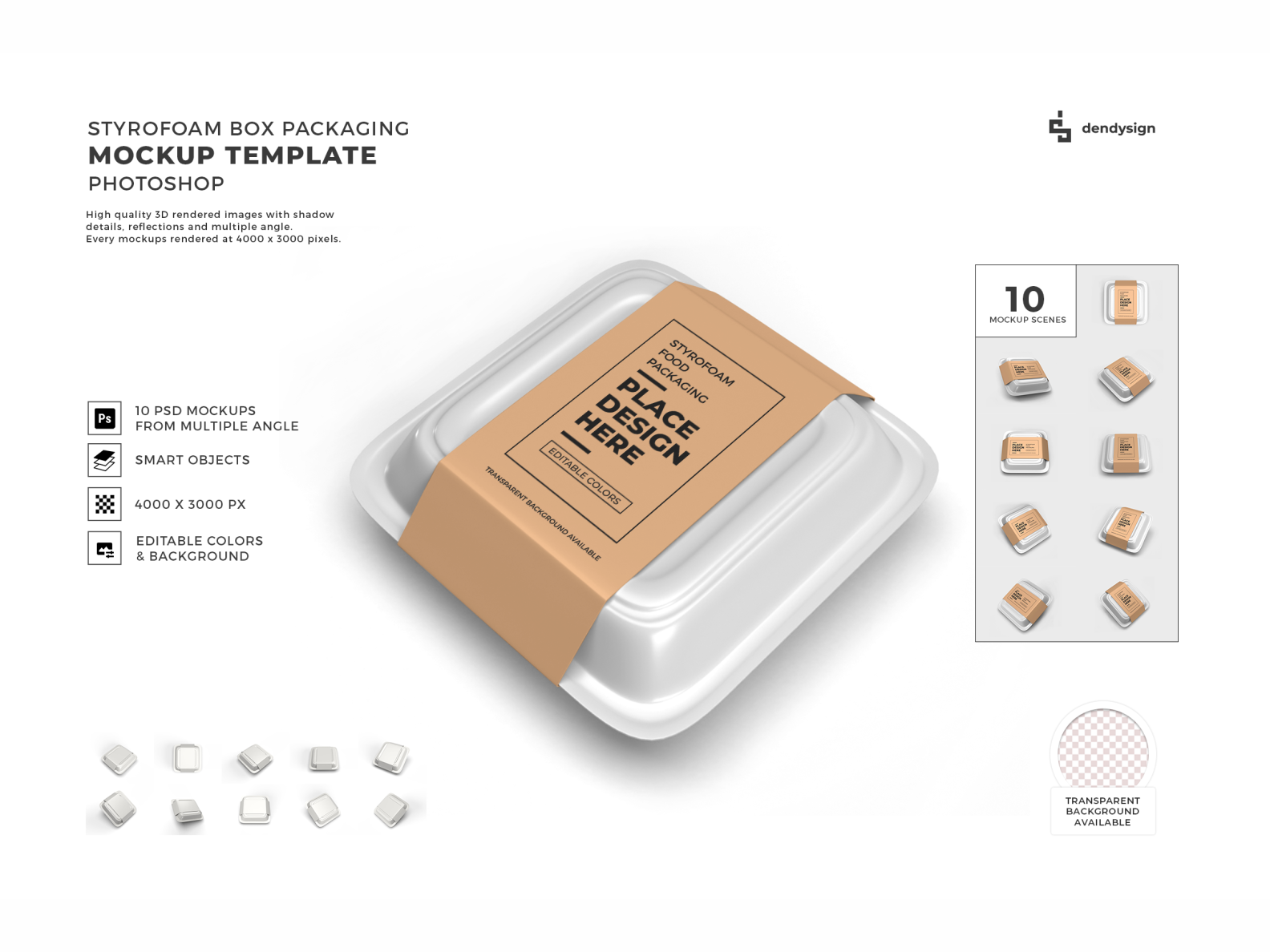 Styrofoam To Go Box 3D, Incl. takeout & food and drink - Envato Elements