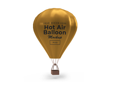 Hot Air Balloon Mockup Template – Freebie