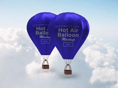 Hot Air Balloon Mockup Template Vol 2 – Freebie