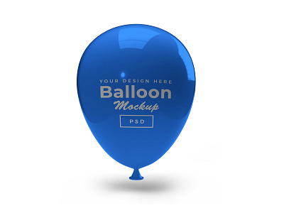 Balloon Free Mockup Template 3d 3d mockup balloon birthday branding celebration container design illustration isolated logo mockup party rendering template ui