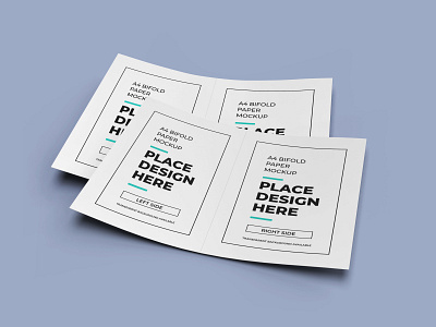 Bifold Flyer Free Mockup Template Vol 2