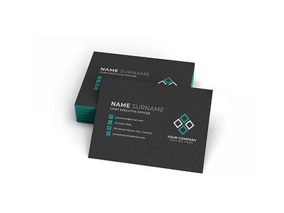 Business Card Stack Free Mockup Template