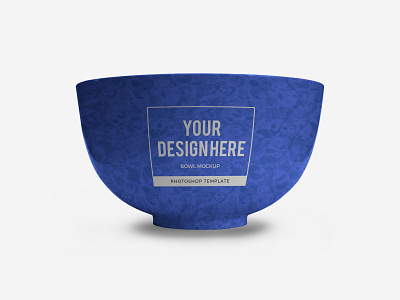 Ceramic Bowl Free Mockup Template rounded bowl