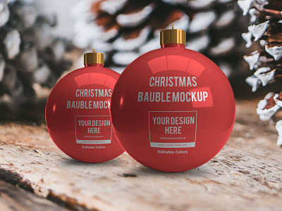 Christmas Bauble Free Mockup Template Vol 2 christmas tree toys