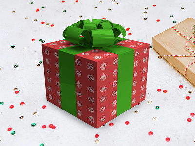 Christmas Gift Box Free Mockup Template Vol 1 christmas present