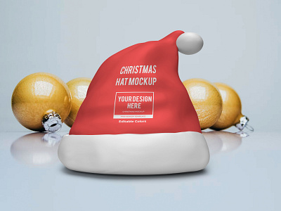 Christmas Hat Free Mockup Template headdress