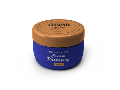 Cosmetic Cream Jar Packaging Mockup Template 3d illustration 3d mockup cosmetic jar cream jar jar mockup plastic jar
