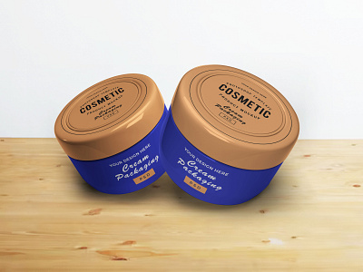 Cosmetic Cream Jar Packaging Mockup Template Vol 2