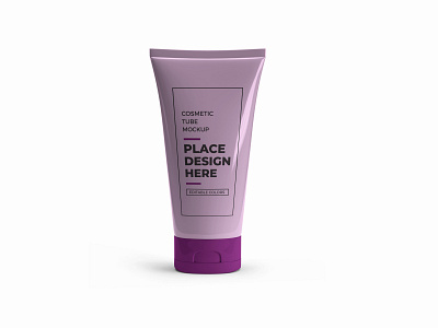 Cosmetic Tube Packaging Mockup Template shampoo