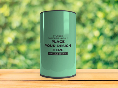 Cylinder Packaging Free Mockup Template