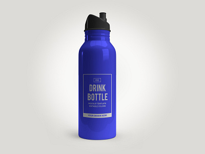 Drink Bottle Flask Free Mockup Template