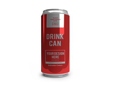 Soda Drink Can Free Mockup Template canned
