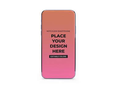 Notchless Smartphone Free Mockup Template apple