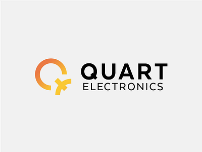 Quart Electronics e gradiant icon logo mark onoff q quart