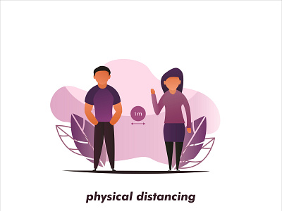 Physical Distancing design illustration vector