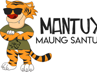 Si Mantuy cartoon event ilustration logo tiger